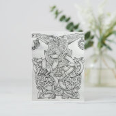 ONTWERP VAN KNOTWORK VIKING & OSEBERG BRIEFKAART (Staand voorkant)