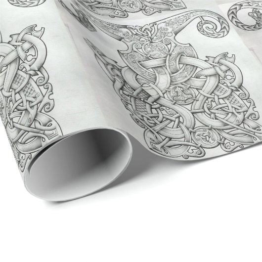 ONTWERP VAN KNOTWORK VIKING & OSEBERG CADEAUPAPIER (Rol Hoek)