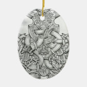 ONTWERP VAN KNOTWORK VIKING & OSEBERG KERAMISCH ORNAMENT (Voorkant)