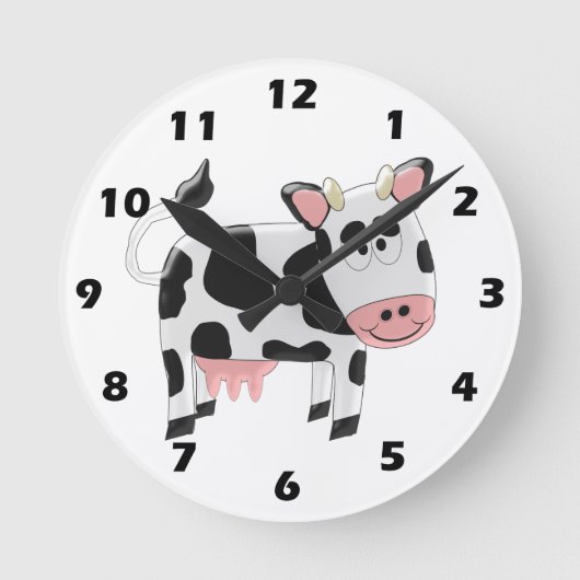 Ontwerp van koe ronde klok (Voorkant)
