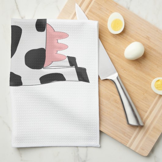 Ontwerp van koe theedoek (Quarter Fold)