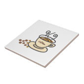 Ontwerp van koffiebekers en koffiebonen tegeltje (Zijkant)