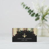 ontwerp van koningin op zwarte achtergrond visitekaartje (Staand voorkant)