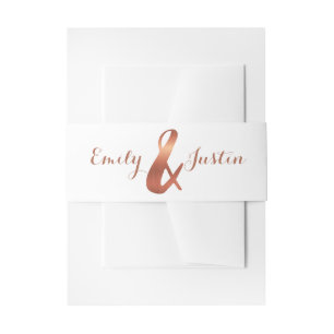 Ontwerp van koper-ampersand uitnodigingen wikkel