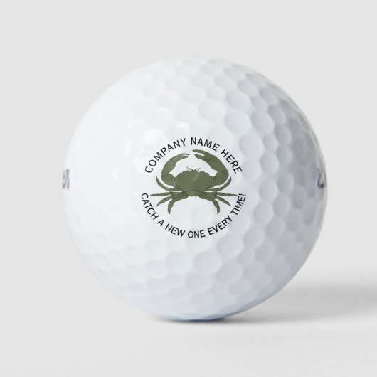 Ontwerp van krab Logo ・ Aangepast Golfballen (Voorkant)