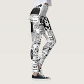 Ontwerp van kranten-Leggings Leggings (Rechts)
