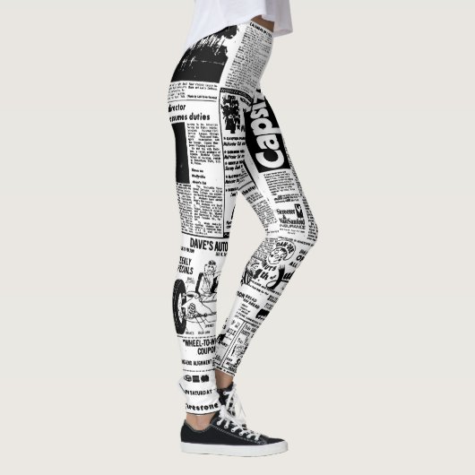 Ontwerp van kranten-Leggings Leggings (Rechts)