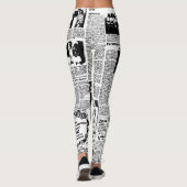 Ontwerp van kranten-Leggings Leggings (Achterkant)