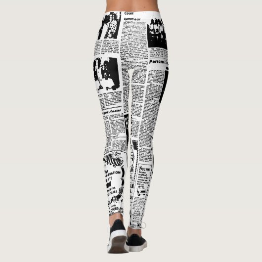 Ontwerp van kranten-Leggings Leggings (Achterkant)