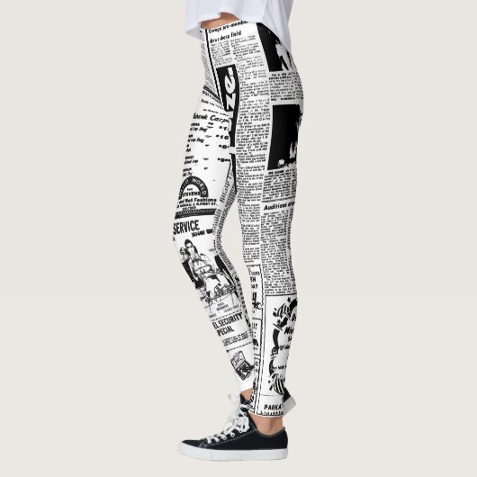 Ontwerp van kranten-Leggings Leggings (Links)