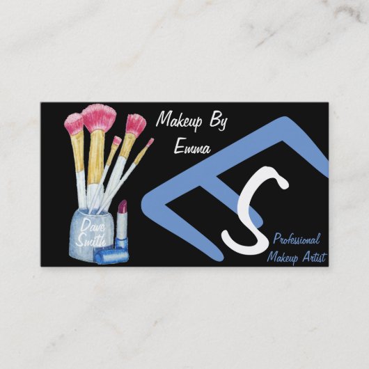 ontwerp van kunstenaar penselt originele schoonhei visitekaartje (Voorkant)