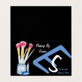 ontwerp van kunstenaar penselt originele schoonhei visitekaartje (Buitenkant ongevouwen)