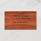 Ontwerp van kunsthout visitekaartje (Achterkant)