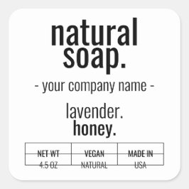 Ontwerp van label voor natuurlijke zeep