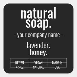 Ontwerp van label voor natuurlijke zeep