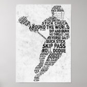 Ontwerp van Lacrosse Typografie Poster (Voorkant)