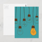 ontwerp van lampen briefkaart (Voorkant / Achterkant)