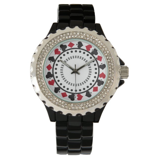 Ontwerp van Las Vegas Poker-stijl Horloge (Voorkant)