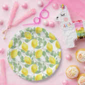 Ontwerp van leemons en bladeren papieren bordje (Feest)