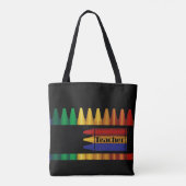 Ontwerp van leraar Crayon Tote Bag (Achterkant)