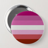 ONTWERP VAN LESBIAN PRIDE STRIPES RONDE BUTTON 4,0 CM (Voorkant /achterkant)