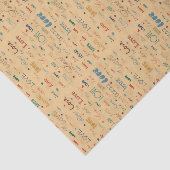 Ontwerp van liefdestekstontwerpen voor Valentijnse Tissuepapier (Detail)