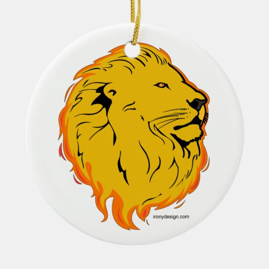Ontwerp van Lion Art Keramisch Ornament (Voorkant)