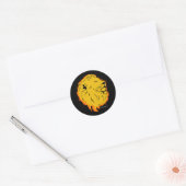 Ontwerp van Lion Art Ronde Sticker (Envelop)
