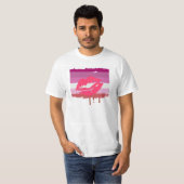 ONTWERP VAN LIPSTICK LESBIAN PRIDE FLAG STRIPES T-SHIRT (Voorkant volledig)