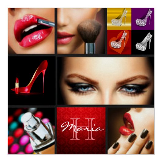 Ontwerp van lipstick Makeup-Mode Poster (Voorkant)