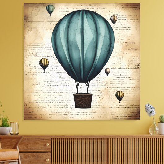 ontwerp van luchtballon, potloodschets canvas afdruk (Insitu (Woonkamer))