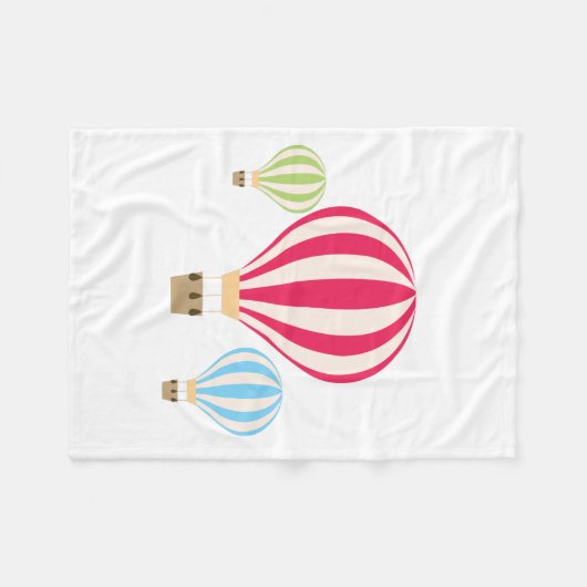 Ontwerp van luchtballonnen fleece deken (Voorkant (Horizontaal))