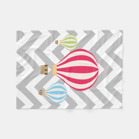Ontwerp van luchtballonnen fleece deken (Voorkant (Horizontaal))