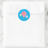 Ontwerp van luchtballonnen ronde sticker (Tas)