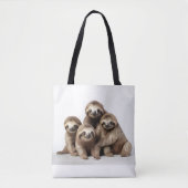 Ontwerp van luiaards achtergrond tote bag (Voorkant)