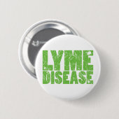 Ontwerp van Lyme Green "Lyme Disease" met teken Ronde Button 5,7 Cm (Voorkant /achterkant)