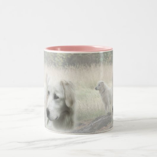 Ontwerp van Maremma sheepdog Tweekleurige Koffiemok (Center)