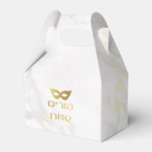 ontwerp van marmer en goud Mishloah manut Bedankdoosjes (Achterkant)