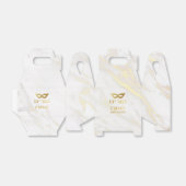 ontwerp van marmer en goud Mishloah manut Bedankdoosjes (Uitgevouwen)