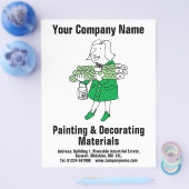 Ontwerp van materialen voor schilderen en decorere flyer (Enkel)