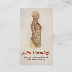 ontwerp van medisch menselijk anatomisch visitekaa visitekaartje