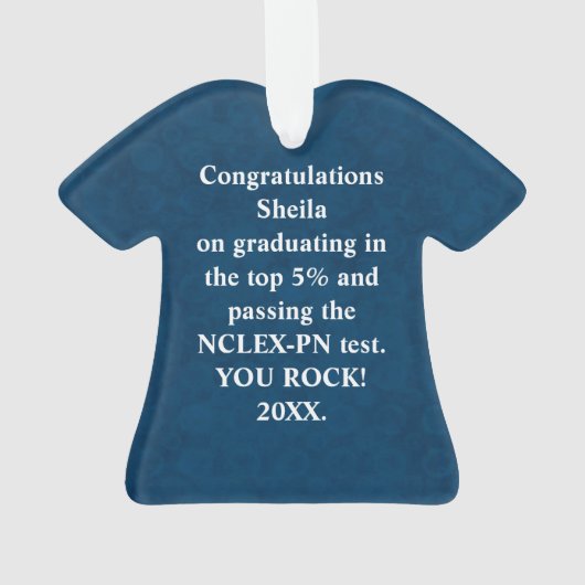 Ontwerp van medische kruiden in blauw ornament (achterkant)