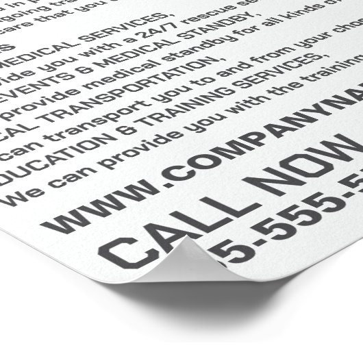 Ontwerp van medische verpakking, EMT, Paramedische Poster (Hoek)