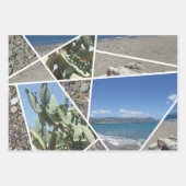 Ontwerp van mediterrane collage inpakpapier vel (Voorkant)