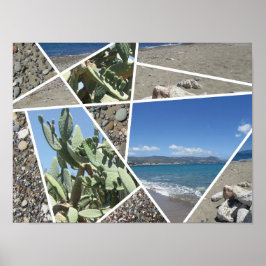 Ontwerp van mediterrane collage poster