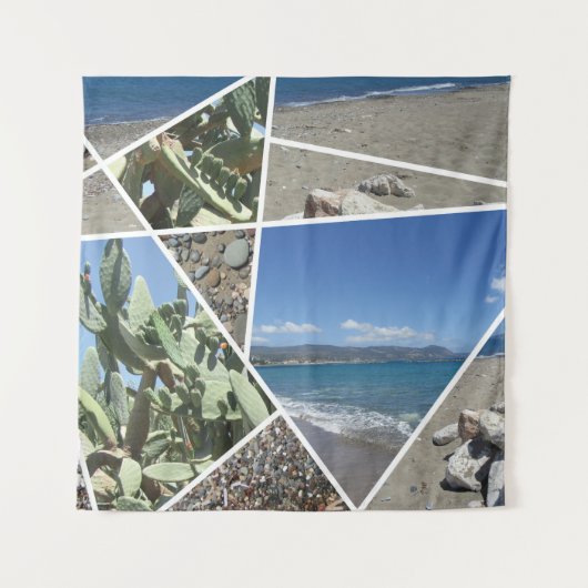 Ontwerp van mediterrane collage wandkleed (Voorkant)