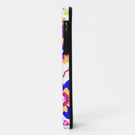 ontwerp van meerregenboogkleurige bloem en -blader Case-Mate iPhone case (Achterkant/links)