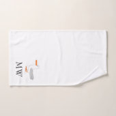 Ontwerp van meeuw met monogram bad handdoek (Handdoek)