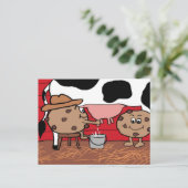 Ontwerp van melkkoekjes en koekjes briefkaart (Staand voorkant)