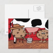 Ontwerp van melkkoekjes en koekjes briefkaart (Voorkant / Achterkant)